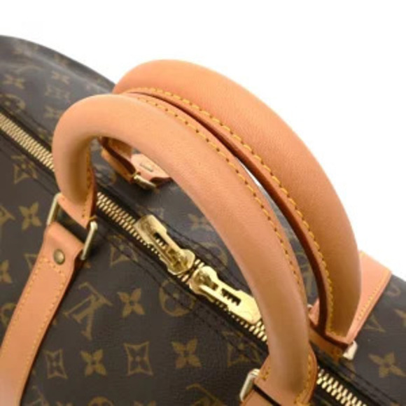 LOUIS VUITTON Louis Vuitton Boston Bag Monogram Macassar  Louis Vuitton Monogram Keepall Bandouliere Brown Canvas Boston Bag